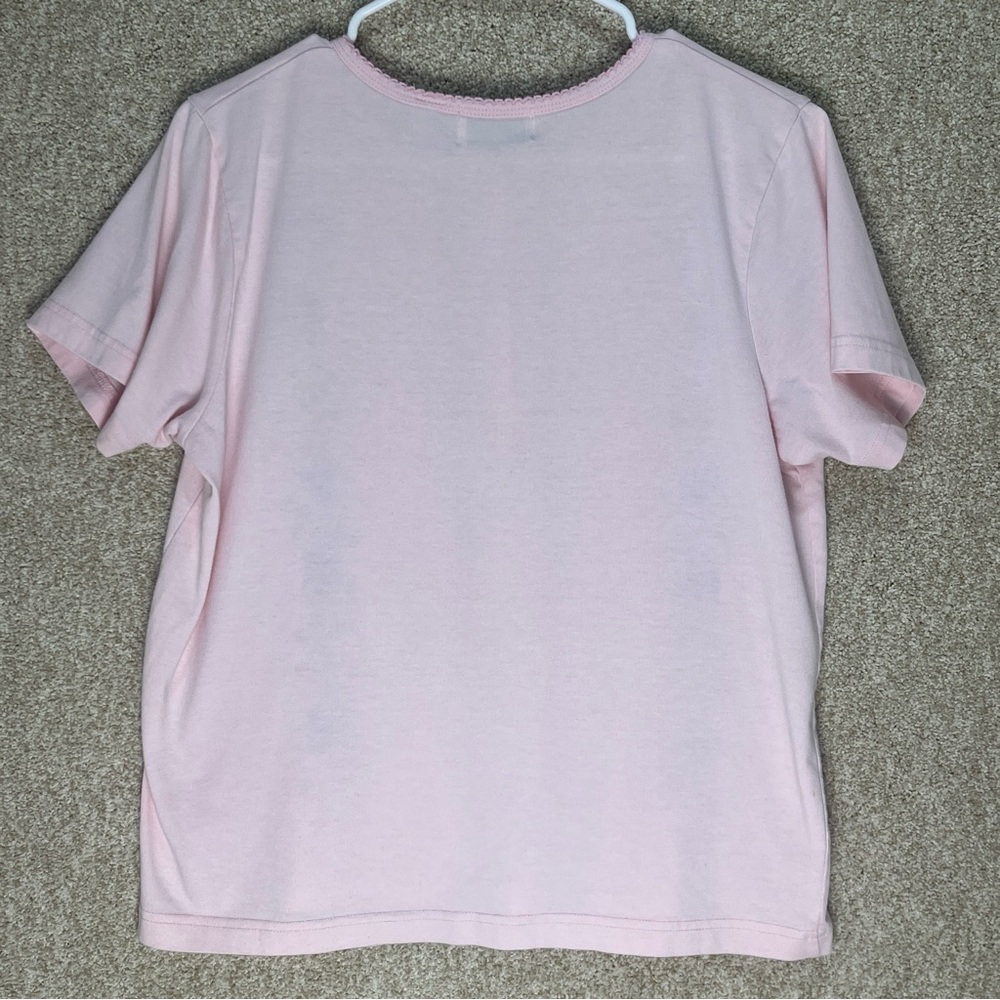 Imperfect vintage embroidered pink floral top feminine granny cottagecore spring - Picture 4 of 9